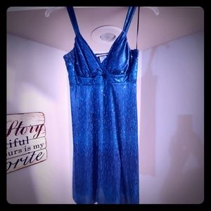 Blue sparkly sz M semi formal dress